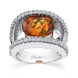 White Gold Madeira Citrine Ring