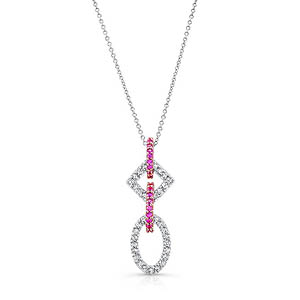 White and Rose Gold Pendant