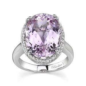 White Gold Kunzite Ring