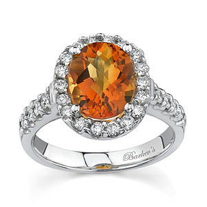 White Gold Madeira Citrine Ring