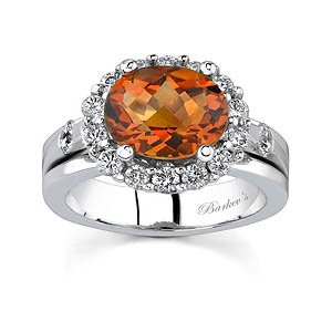 White Gold Madeira Citrine Ring