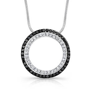 Black and White Diamond Pendant