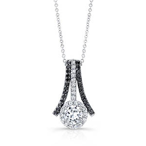 Black and White Diamond Pendant