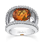 White Gold Madeira Citrine Ring