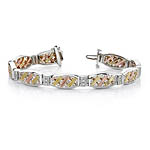 Tri Color Diamond Bracelet