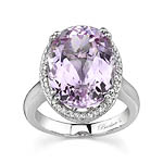 White Gold Kunzite Ring