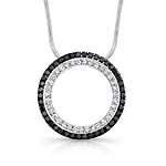 Black and White Diamond Pendant