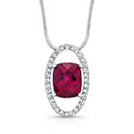 Pink Tourmaline Diamond Pendant