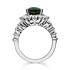 White Gold Green Tourmaline Ring