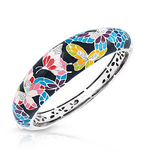 Butterfly Kisses Black Bangle