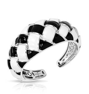Cestina Black/White Bangle