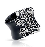 Anastacia Black Bangle