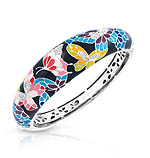 Butterfly Kisses Black Bangle