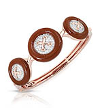 Button Brown Bangle