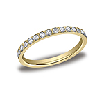 This gorgeous 2mm pave set eternity diamond ring features 33 beautiful round ideal-cut diamonds and polish...