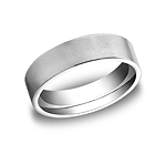 This Platinum 6mm comfort-fit satin-finished carved design band offers a classic look, but with a modern ...