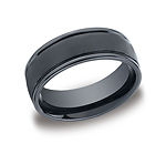 This Ceramic 8mm comfort-fit satin-finished band features a high polished round edge that is both sleek an...