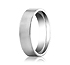 This Platinum 6mm comfort-fit satin-finished carved design band offers a classic look, but with a modern flat profile.