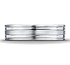 This incredible Platinum 6mm comfort-fit satin-finished carved design band features two high polished parallel center grooves for a continuous flow of style.