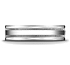 This Platinum 6mm comfort-fit carved design band features a high polished finish with milgrain and a round edge.