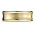 This unique 7.5mm comfort-fit satin-finished carved design band features a concave design with a high polished round edge that exemplifies remarkable style.