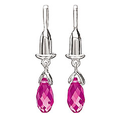 Bead Drop - Briolette - Fuchsia