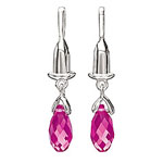 Bead Drop - Briolette - Fuchsia