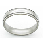 5MM DOMED TITANIUM BAND WITH(2).5MM GROOVES WITH A POLISHED FINISH.