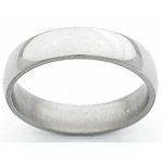 5MM DOMED TITANIUM BAND WITH A POLISH FINISH
