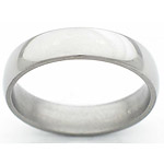 5MM DOMED TITANIUM BAND WITH A POLISH FINISH