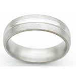6MM DOMED TITANIUM BAND WITH A CONCAVE CENTER. THE CENTER IS POLISHED AND...