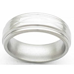 7MM FLAT TITANIUM BAND WITH ROUNDED EDGES AND INFINITY TOOLING IN A POLIS...