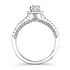 18k White Gold Split Shank White Diamond Square Halo Bridal Set
