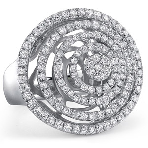 18k White Gold Fashion Diamond Circle Band