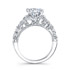 18k White Gold Double Row Shank Diamond Engagement Ring