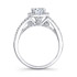 18k White Gold Split Shank Halo White Diamond Engagement Ring