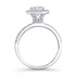 18k White Gold Pave Halo Diamond Engagement Ring