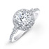 18k White Gold Double Halo Diamond Engagement Ring