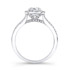 18k White Gold Square Diamond Princess Cut Engagement Ring
