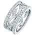 14k White Gold Fashion Diamond Leaf Band